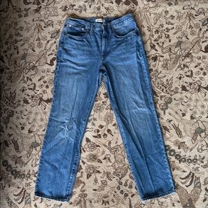 Madewell Straight Leg Jeans in Medium Blue Wash